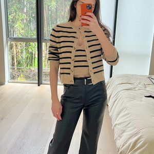 ZARA Cardi/Crop top Stripe Set S/M